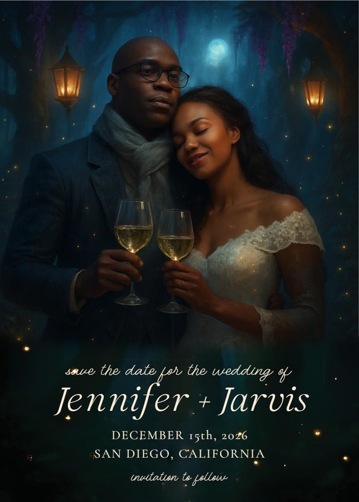 When stars align - save the date card