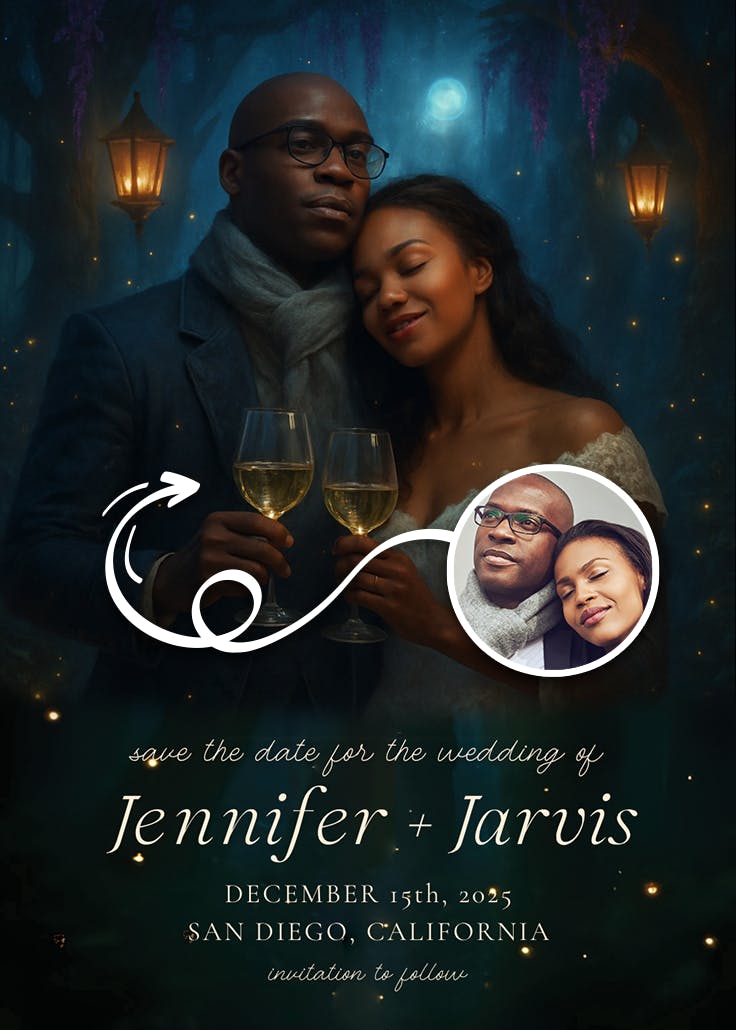 When stars align - save the date card