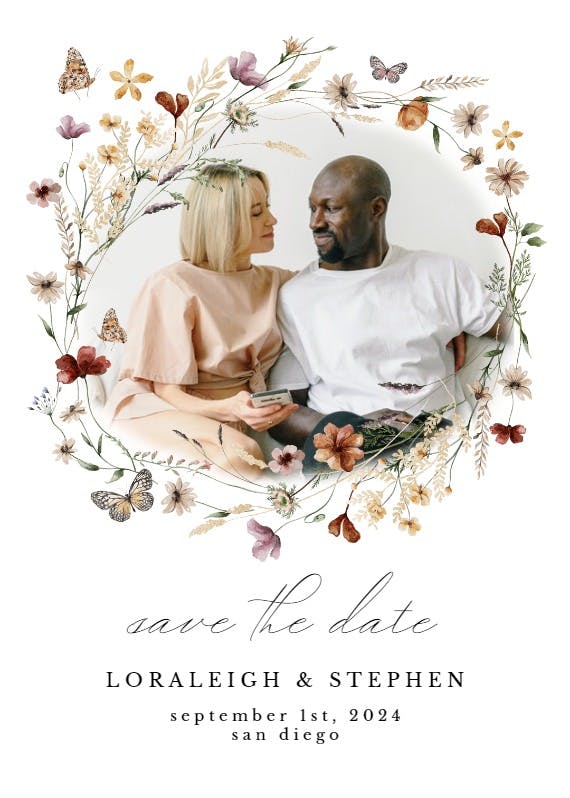 Whispered beauty - save the date card