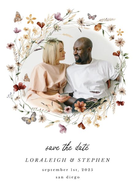 Whispered beauty - save the date card