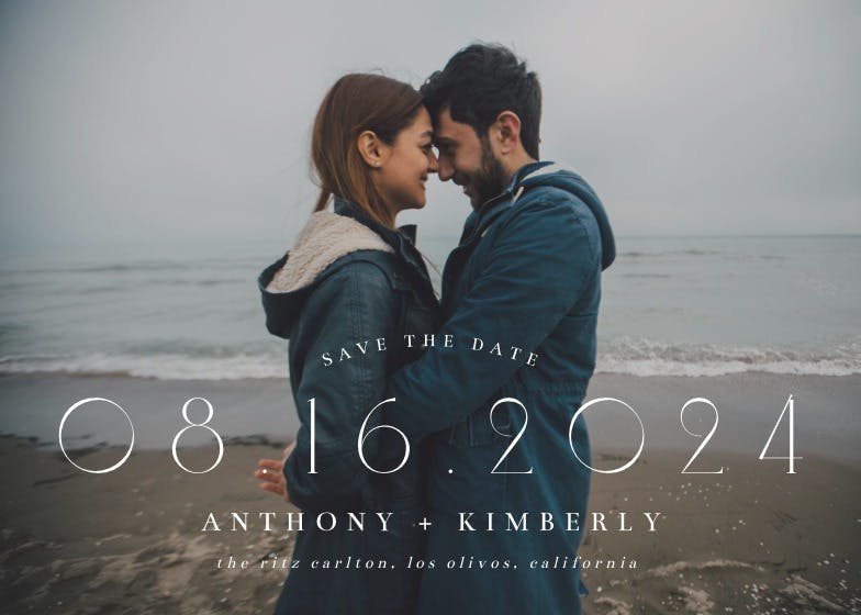 Whole photo - save the date card