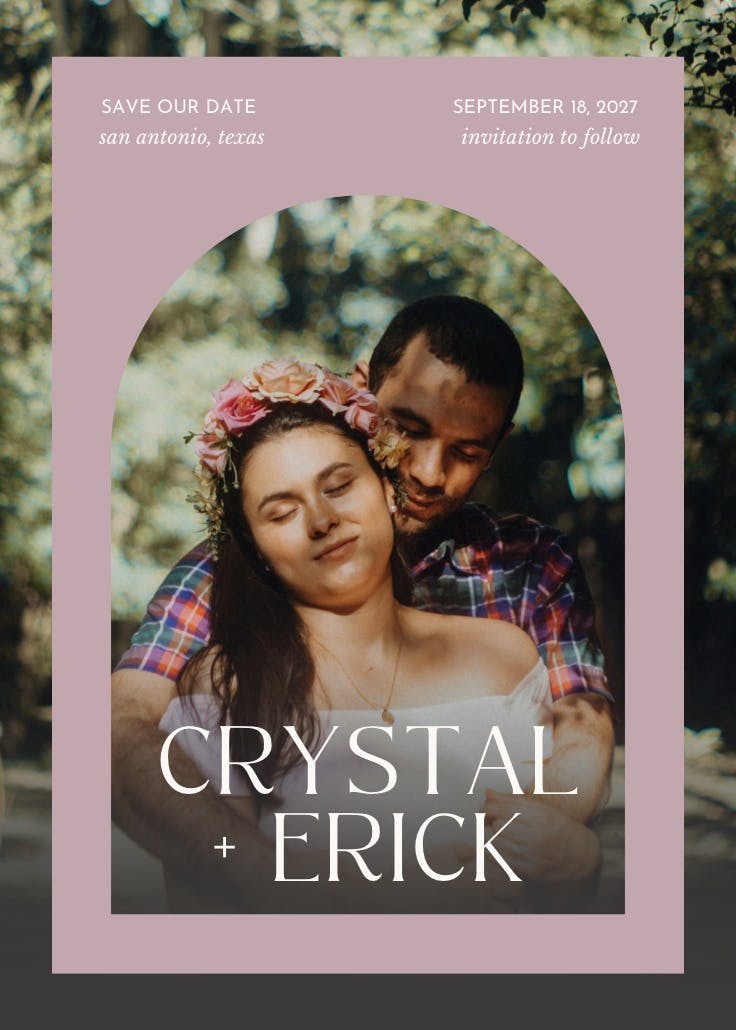 Window to forever - save the date card