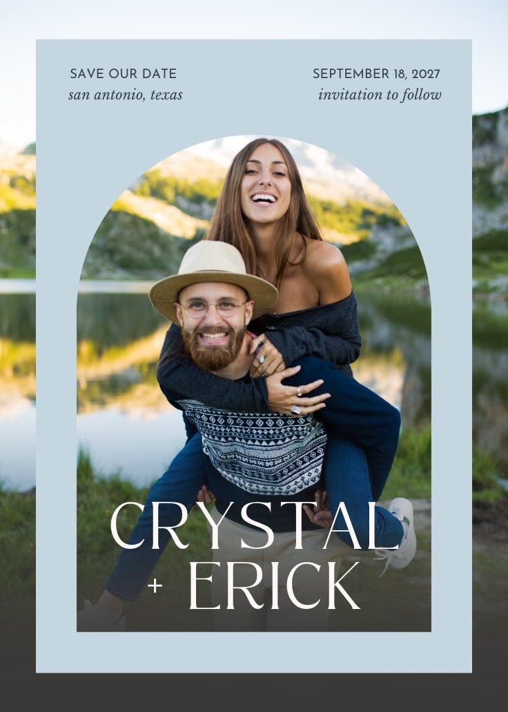 Window to forever - save the date card