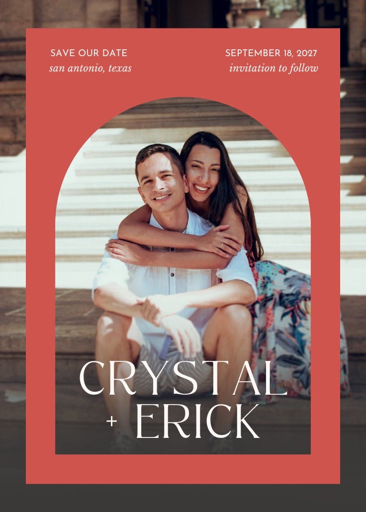 Window to forever - save the date card