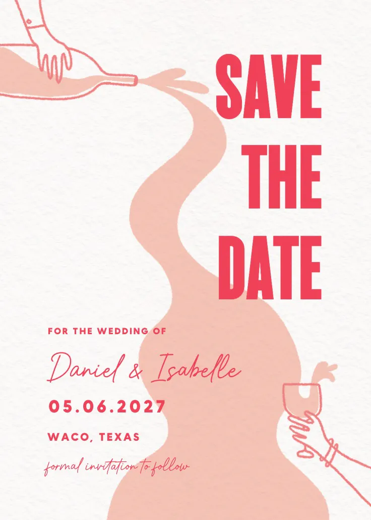 Date is set - save the date card