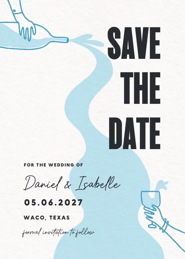 Date is set - save the date card
