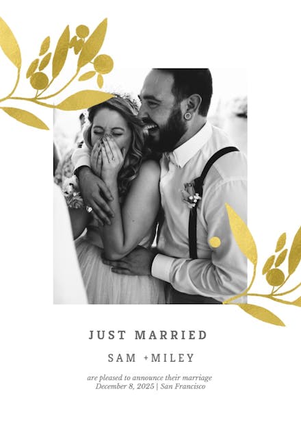 Blueberry fields - wedding announcement