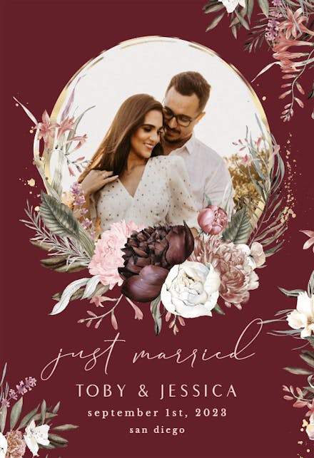 Bohemian Rose - Wedding Announcement