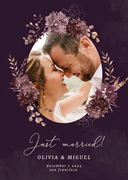 Chocolate flowers - wedding announcement