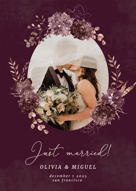 Chocolate flowers - wedding announcement