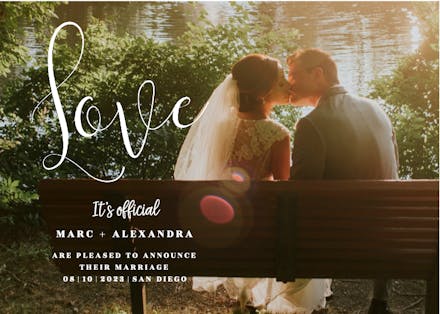 Covered with love - Wedding Announcement