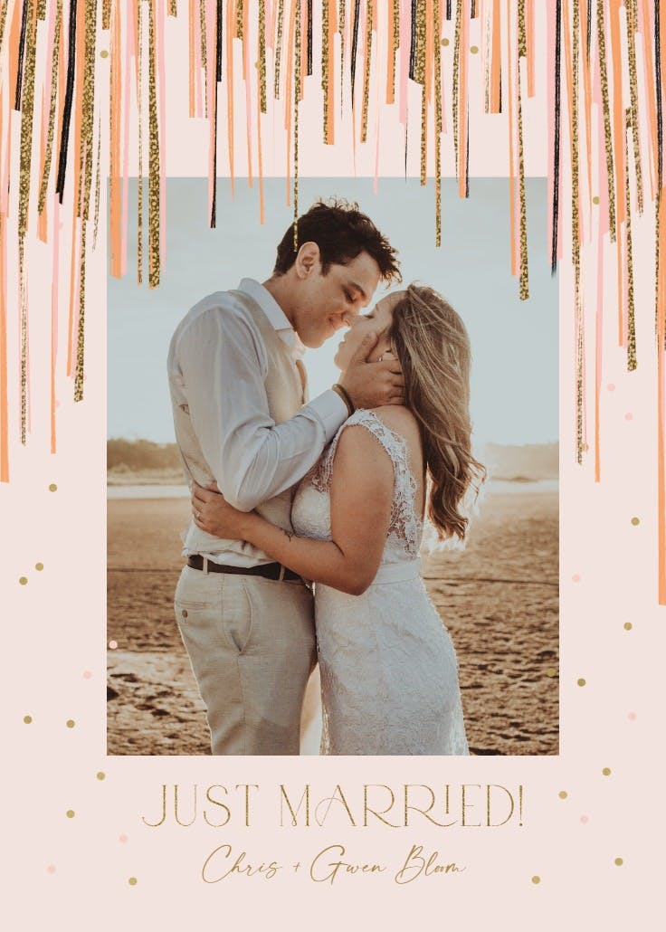 Decorative stripes - wedding announcement