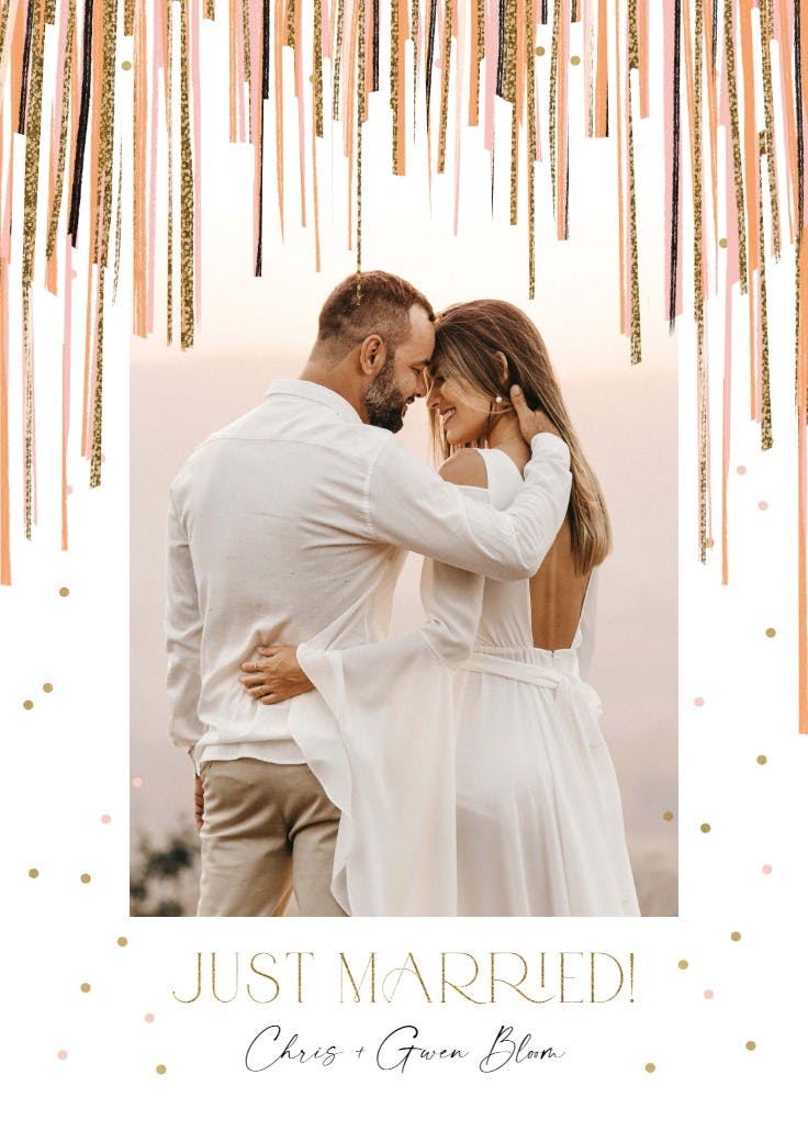 Decorative stripes - wedding announcement