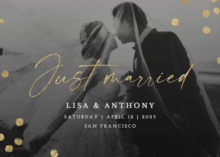 Dotted photo - wedding announcement