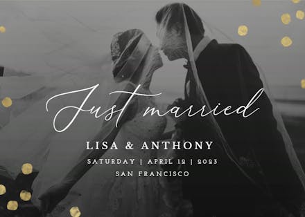 Dotted photo - Wedding Announcement