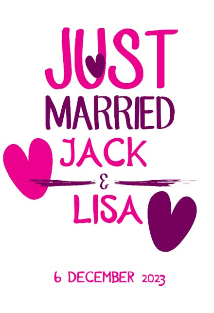 Elegant Hearts - Wedding Announcement