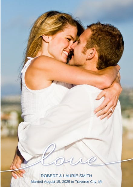 Elegant love - wedding announcement