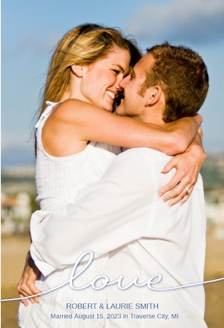 Elegant Love - Wedding Announcement