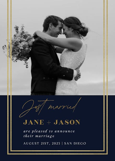 Fancy frame - wedding announcement