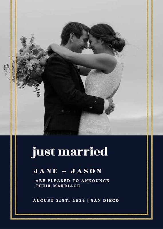 Fancy frame - wedding announcement