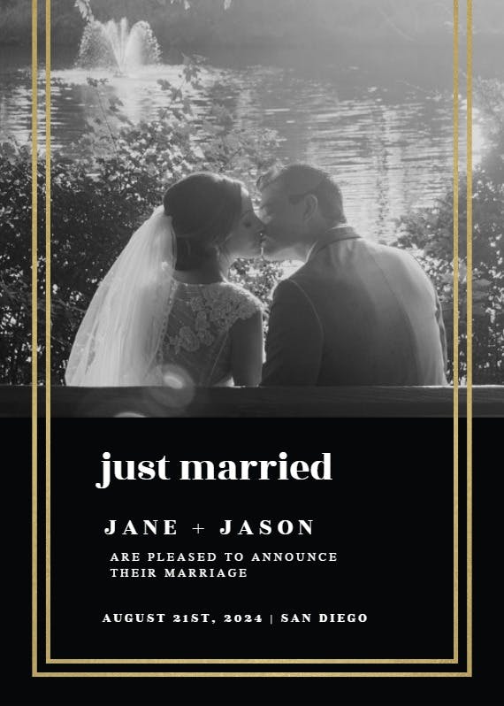 Fancy frame - wedding announcement