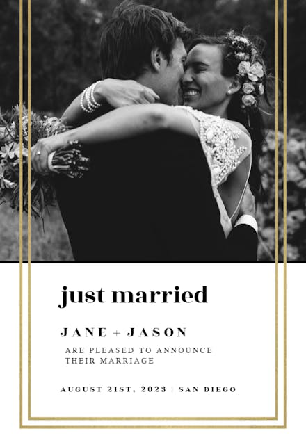 Fancy Frame - Wedding Announcement