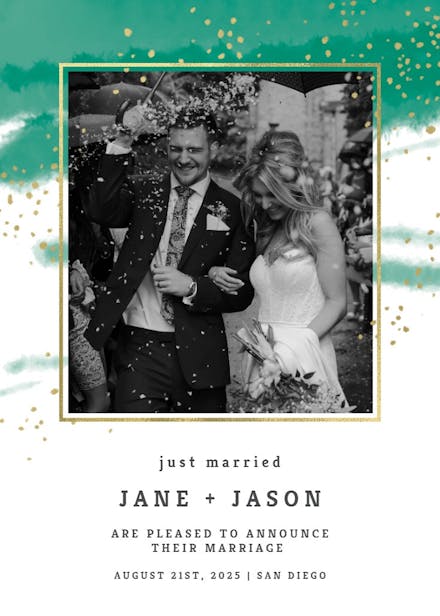 Fresh & fancy - wedding announcement
