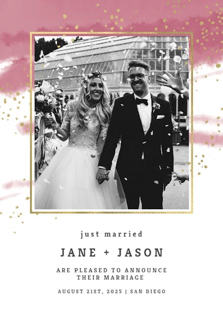 Fresh & fancy - wedding announcement