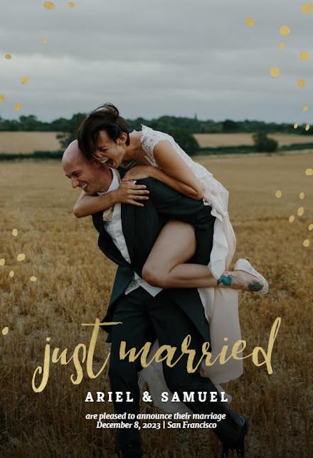 Golden flakes - Wedding Announcement