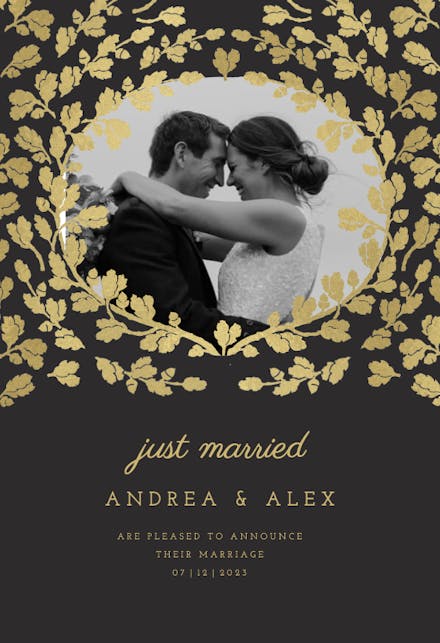 Golden Spring - Wedding Announcement