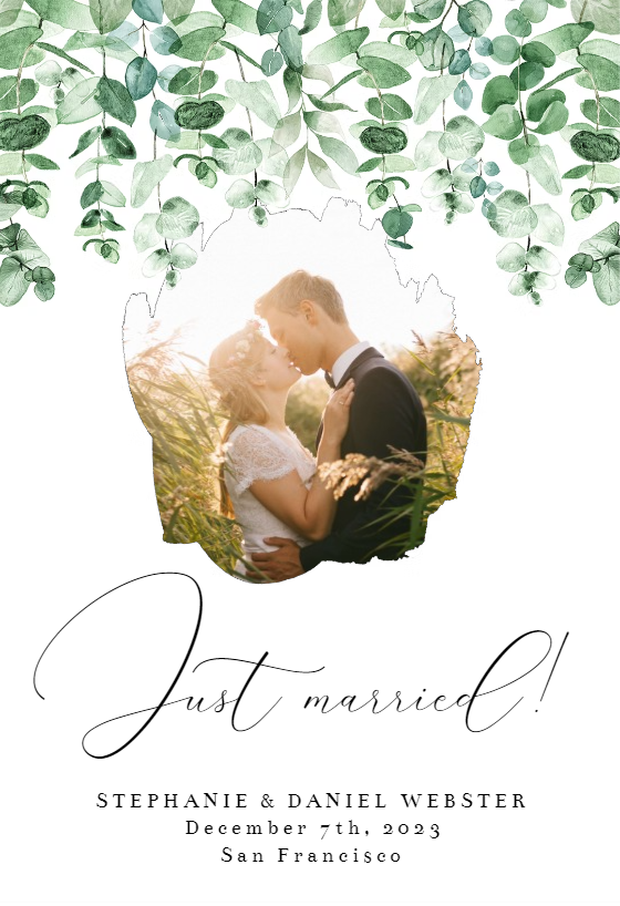 Floral canopy - Wedding Announcement Template | Greetings Island