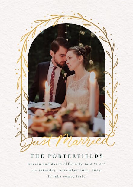 Handwritten frame - wedding announcement