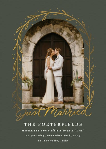 Handwritten frame - wedding announcement