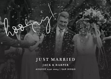 Hooray! - wedding announcement