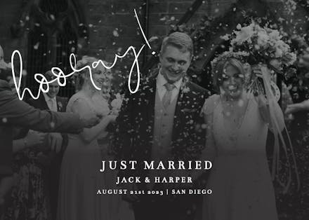 Hooray! - Wedding Announcement