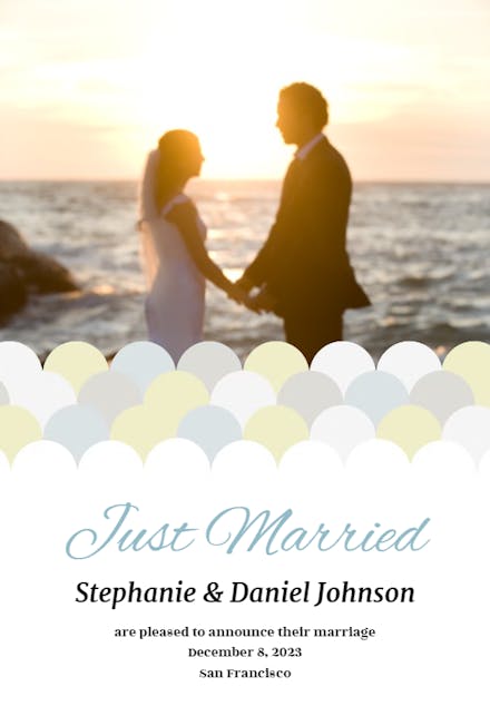 Light Scallops - Wedding Announcement