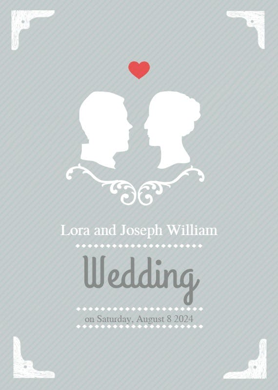 Mr and mrs -  announcement card template