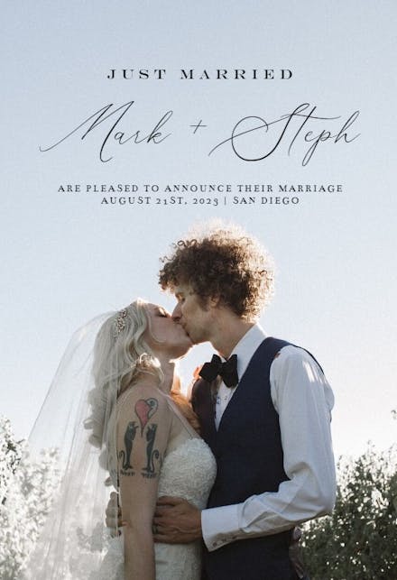 Only this moment - Wedding Announcement