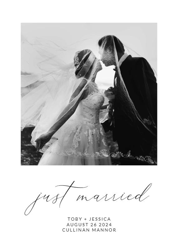 Polaroid - wedding announcement