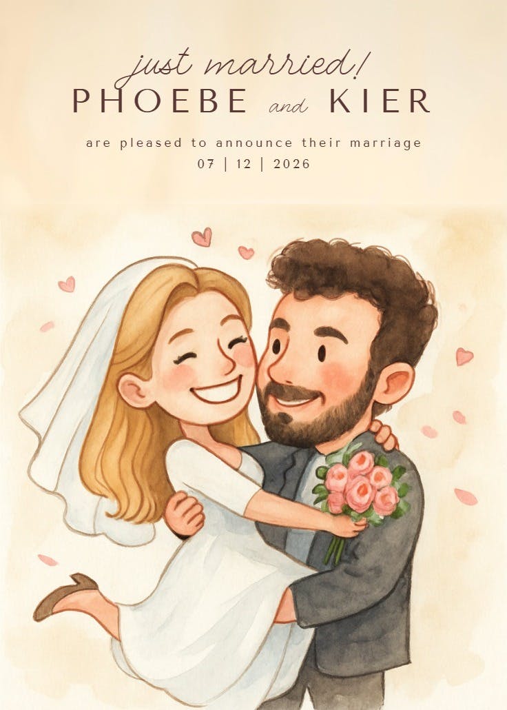 Swept off our feet -  anuncio de boda