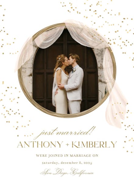 The veil - wedding announcement