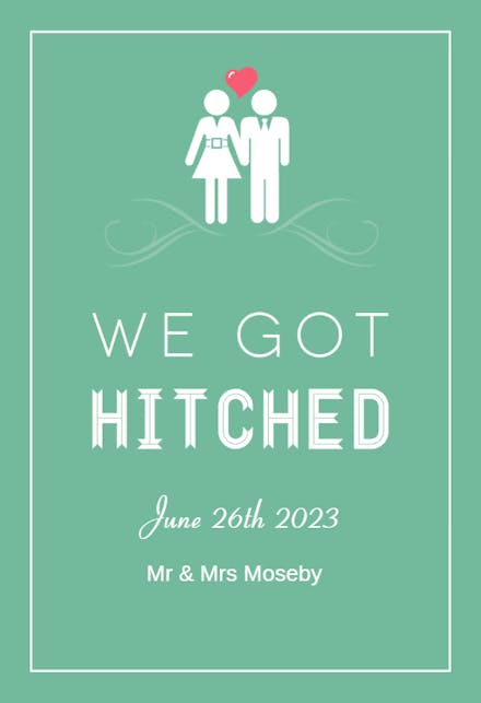 We Got Hitched - Wedding Announcement