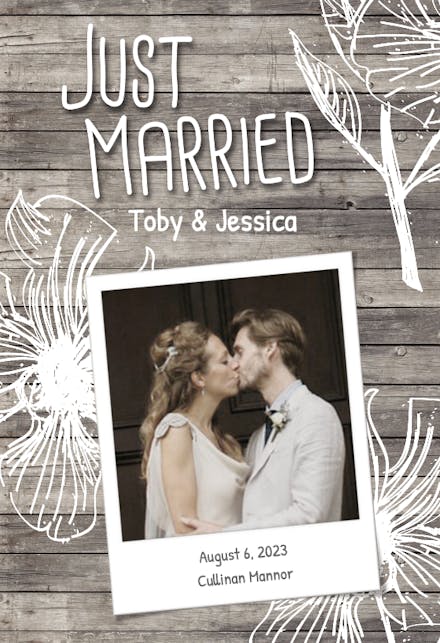 Wooden Deck - Wedding Announcement