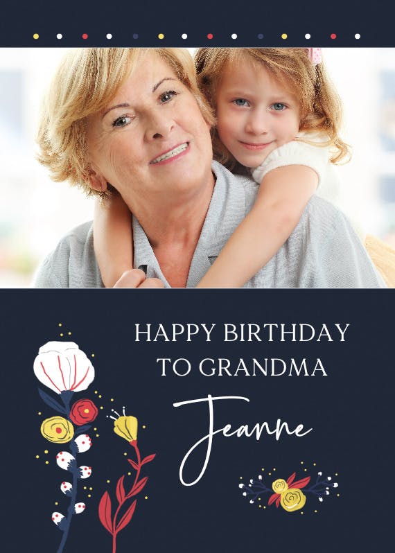 A birthday poem for grandma - birthday card