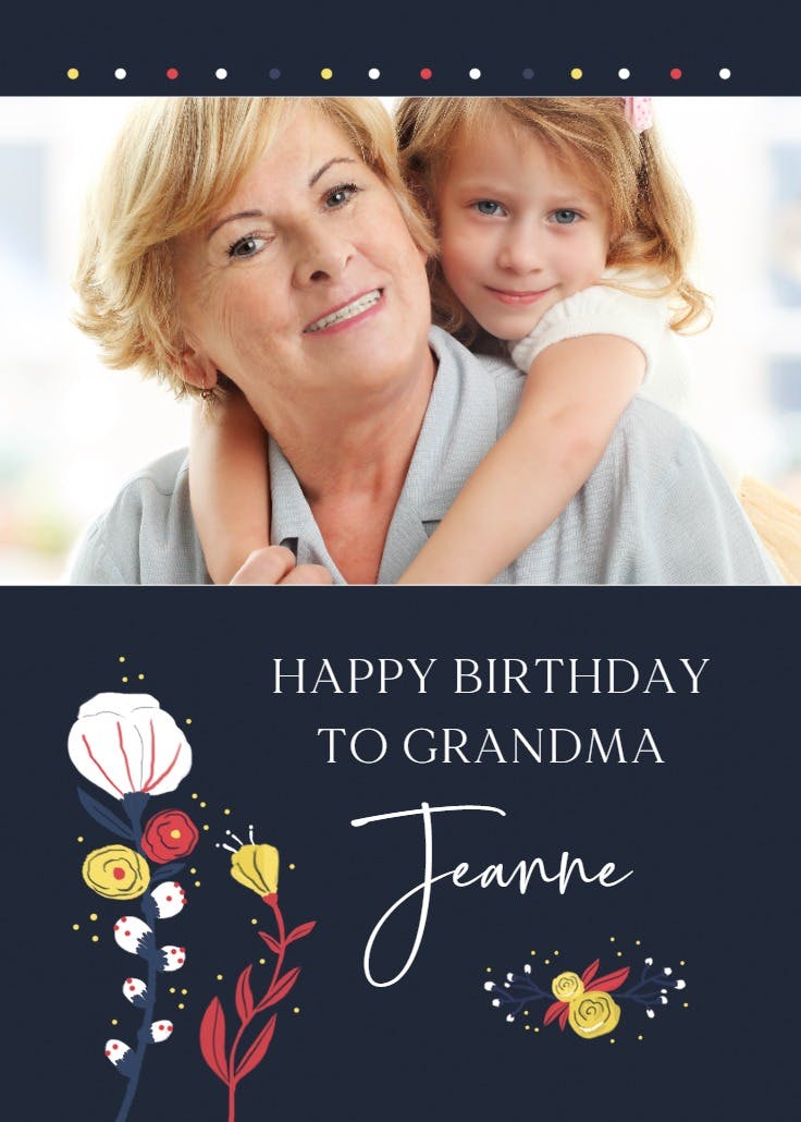 A birthday poem for grandma -  birthday card