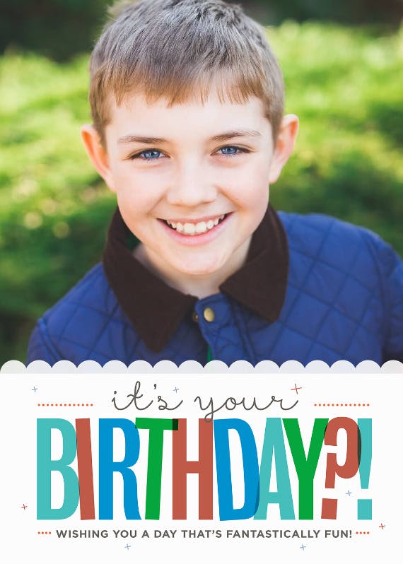 Fantastically fun boy -  tarjeta de cumpleaños