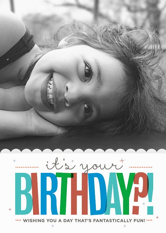 Fantastically fun girl -  tarjeta de cumpleaños