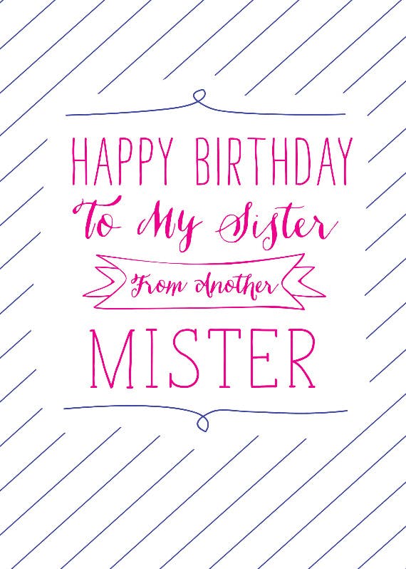 From another mister -  free birthday card