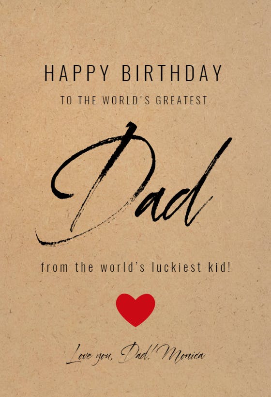 From my heart - happy birthday card