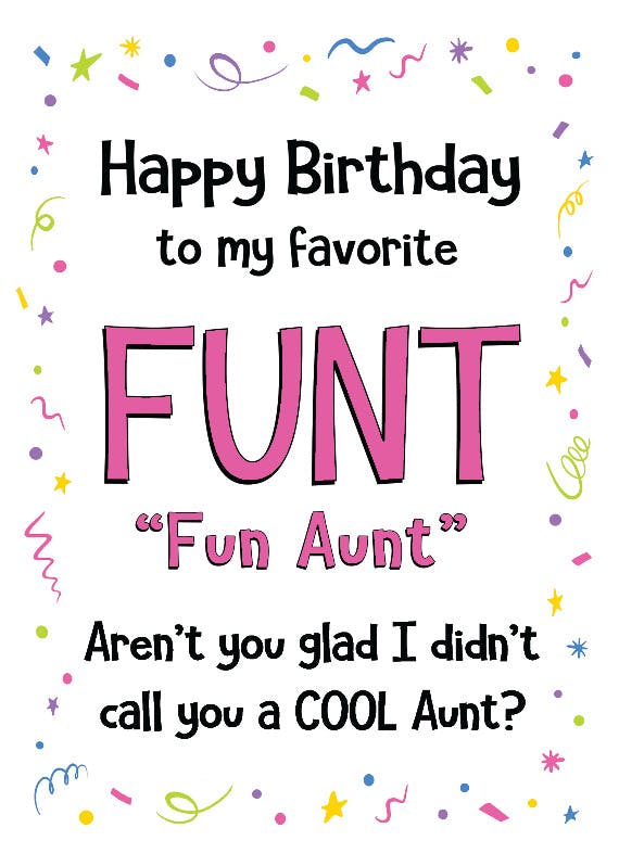 Funt birthday -  birthday card